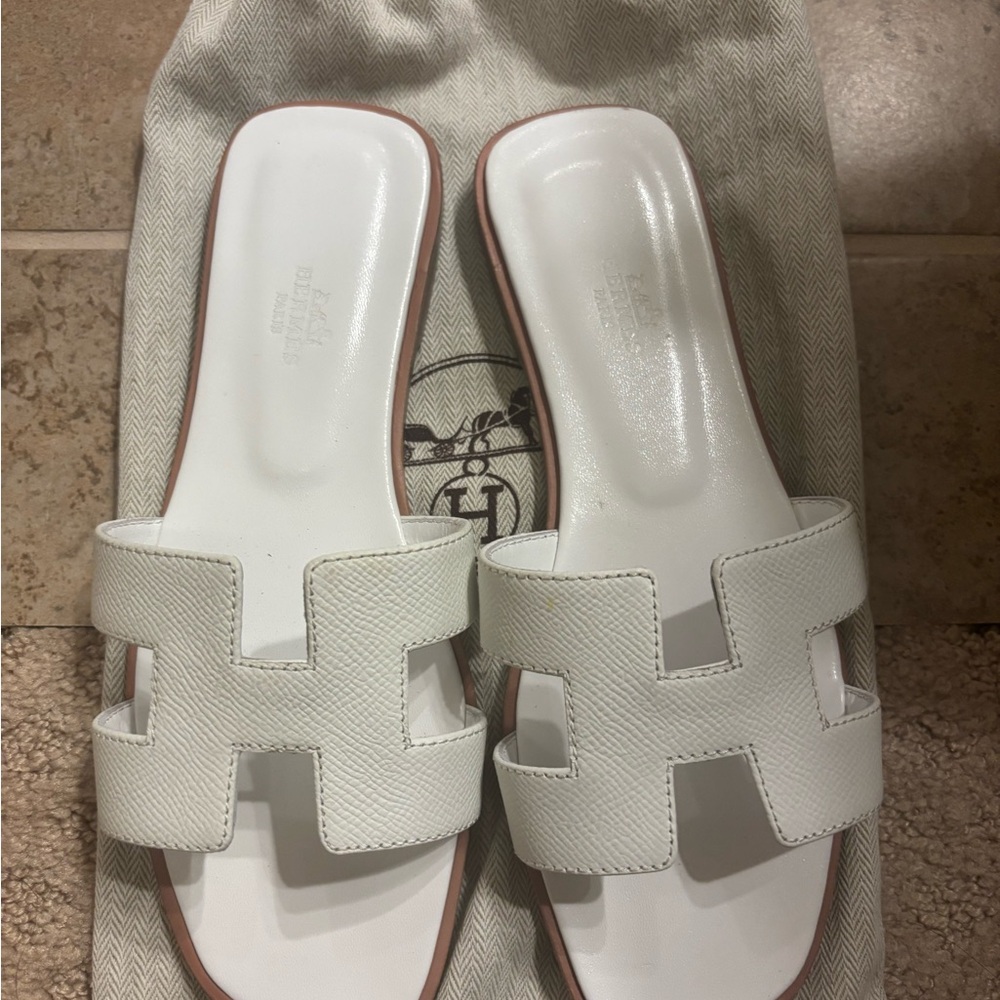 White Designer Women's Slide Sandals